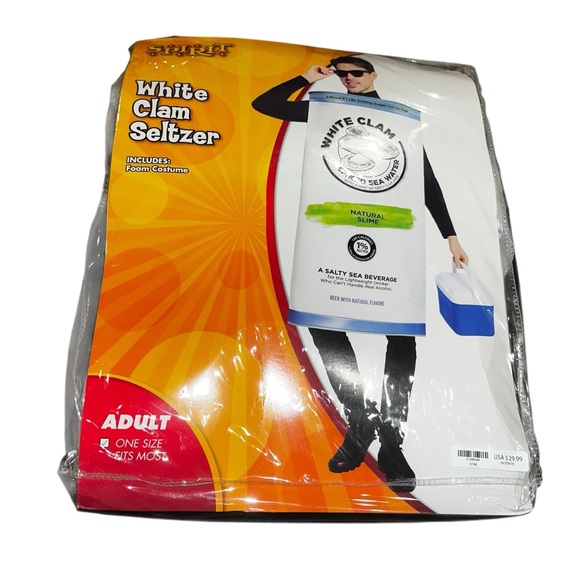 White clam claw seltzer can Halloween costume adult spirit Halloween new osfm - Picture 2 of 4